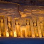 Egypte, Lac Nasser, Abou Simbel, le Temple d'Hathor, son et lumière